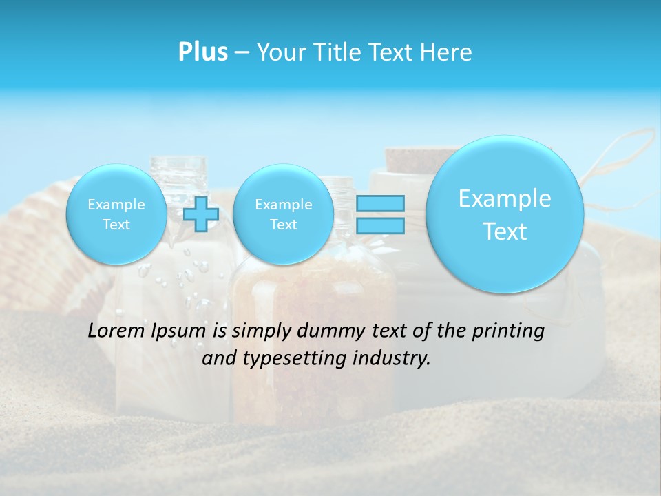 Sunscreen Stones Blue PowerPoint Template