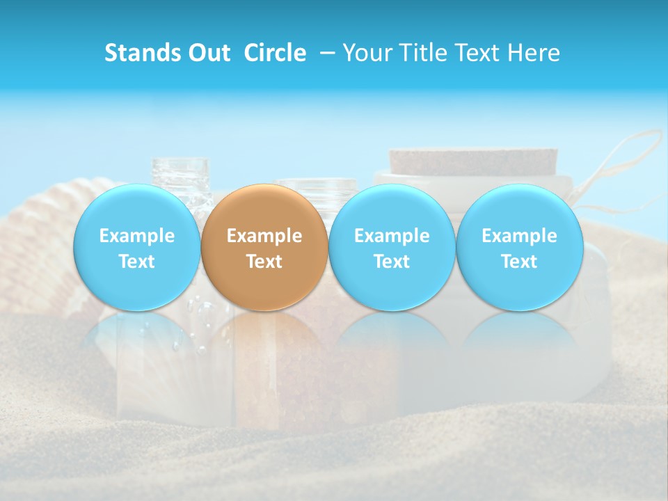 Sunscreen Stones Blue PowerPoint Template