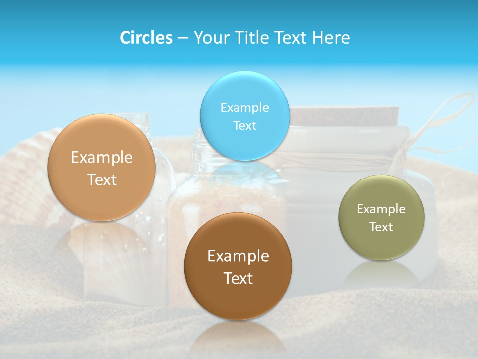 Sunscreen Stones Blue PowerPoint Template