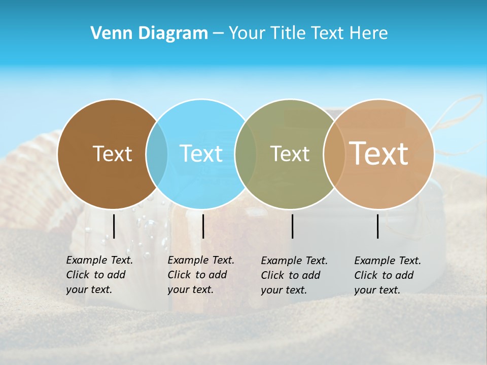 Sunscreen Stones Blue PowerPoint Template