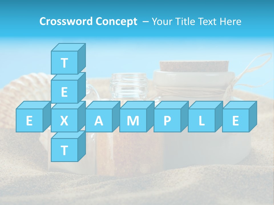 Sunscreen Stones Blue PowerPoint Template