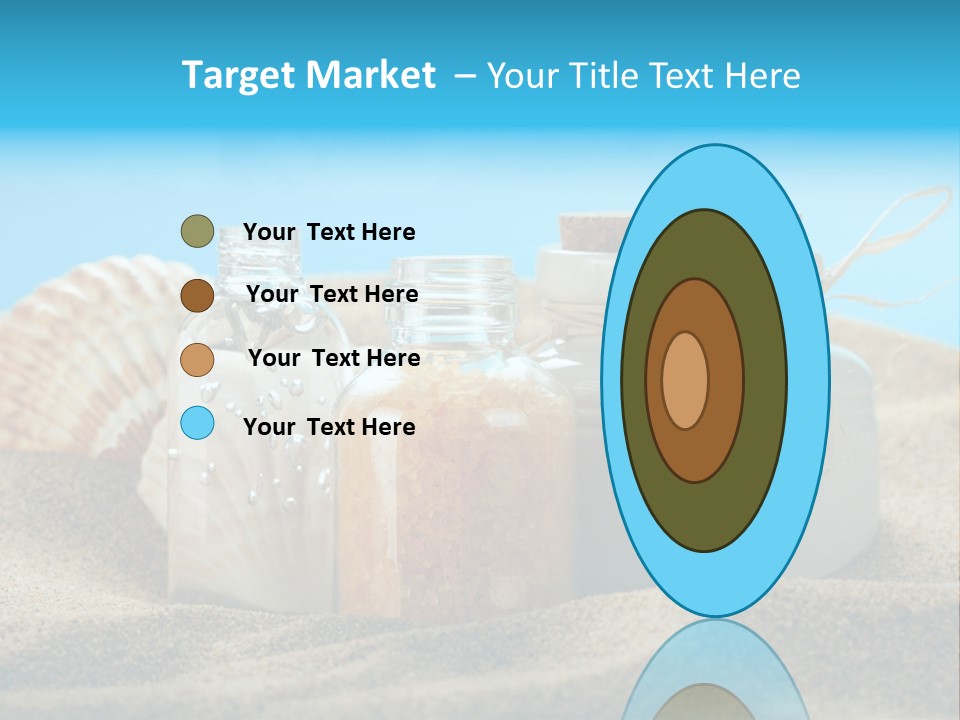 Sunscreen Stones Blue PowerPoint Template