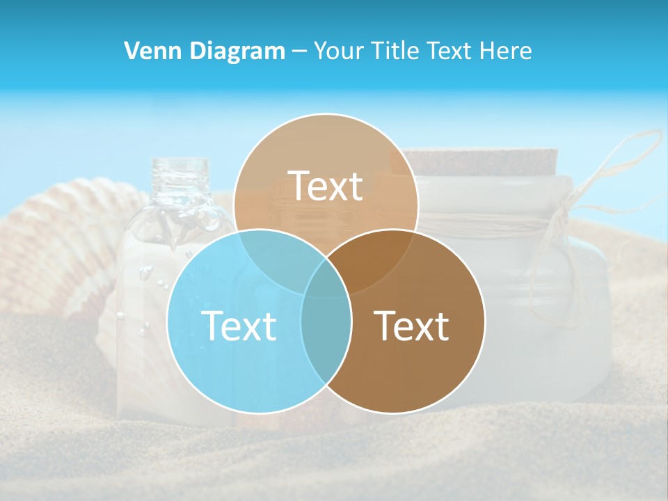 Sunscreen Stones Blue PowerPoint Template