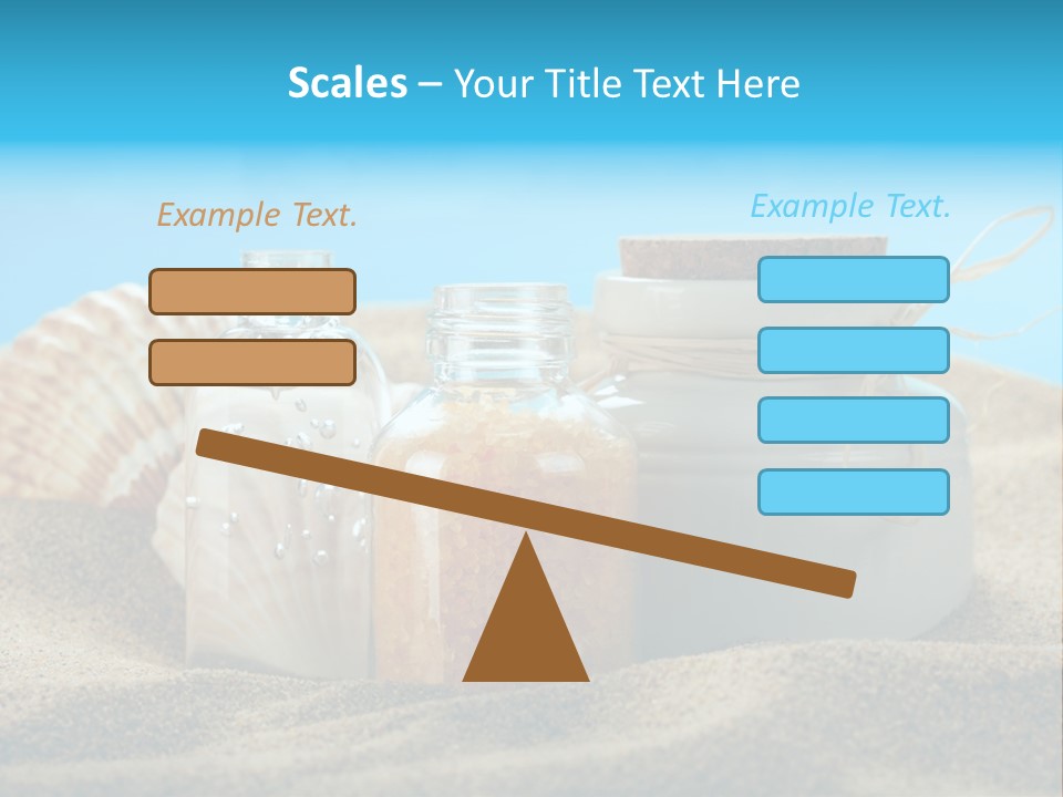 Sunscreen Stones Blue PowerPoint Template