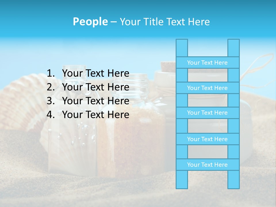 Sunscreen Stones Blue PowerPoint Template