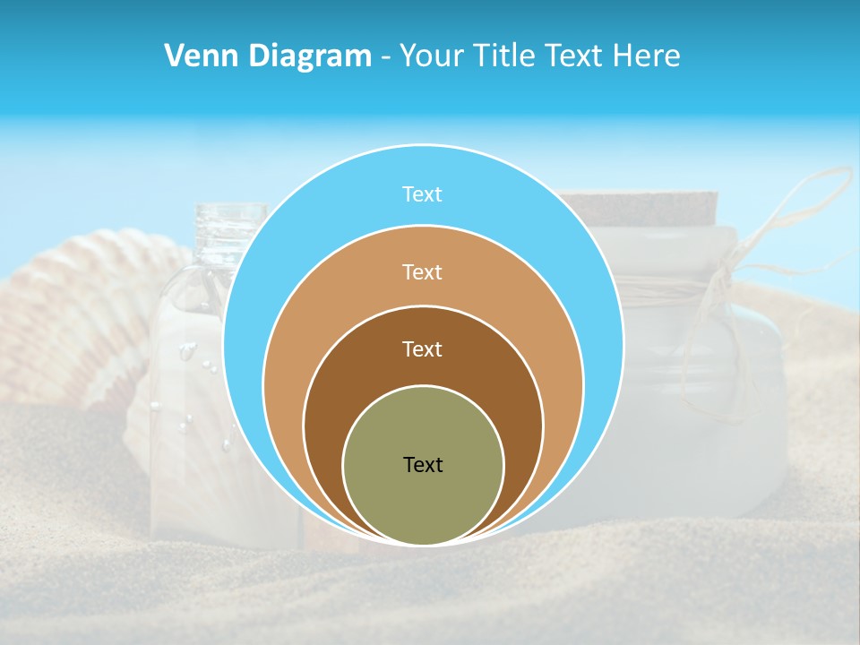 Sunscreen Stones Blue PowerPoint Template
