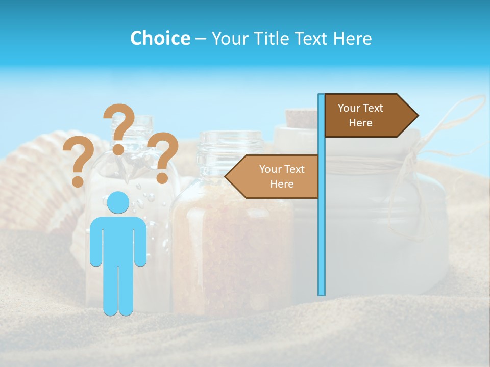 Sunscreen Stones Blue PowerPoint Template