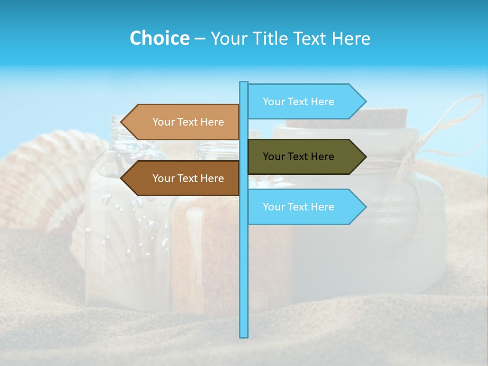 Sunscreen Stones Blue PowerPoint Template