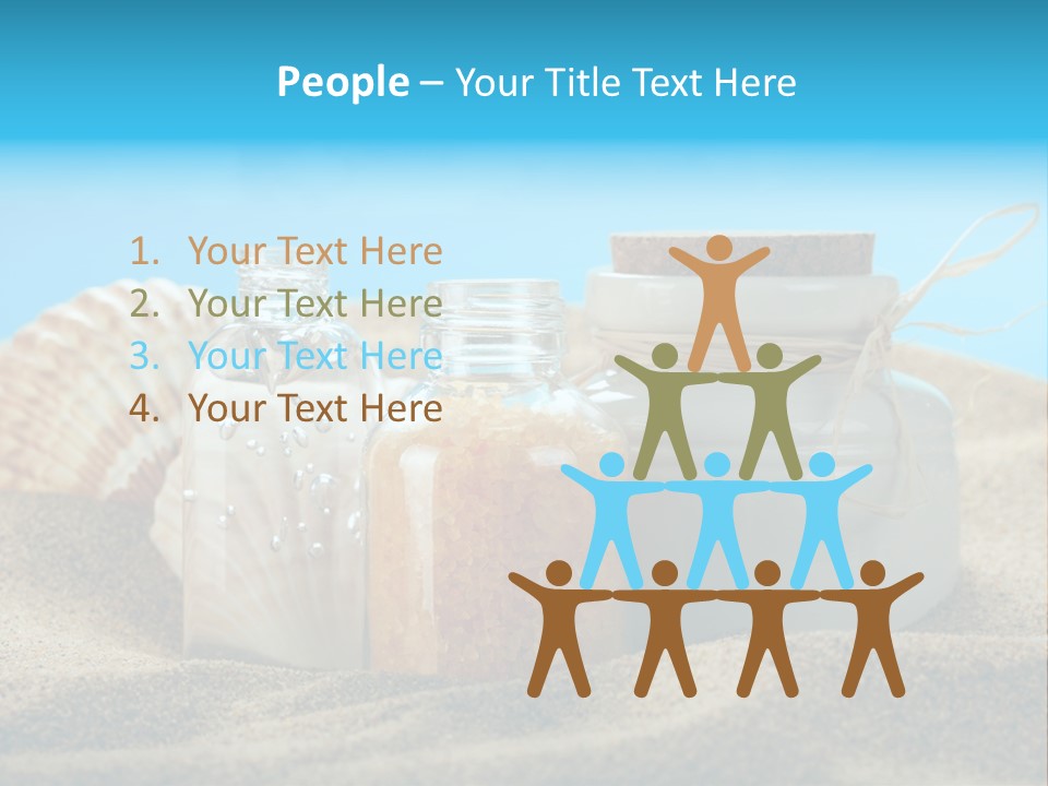 Sunscreen Stones Blue PowerPoint Template