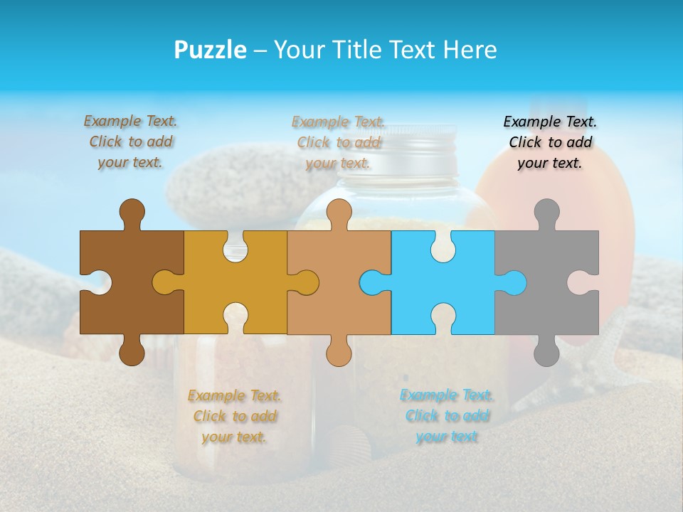 Moisturizer Sand Bottle PowerPoint Template