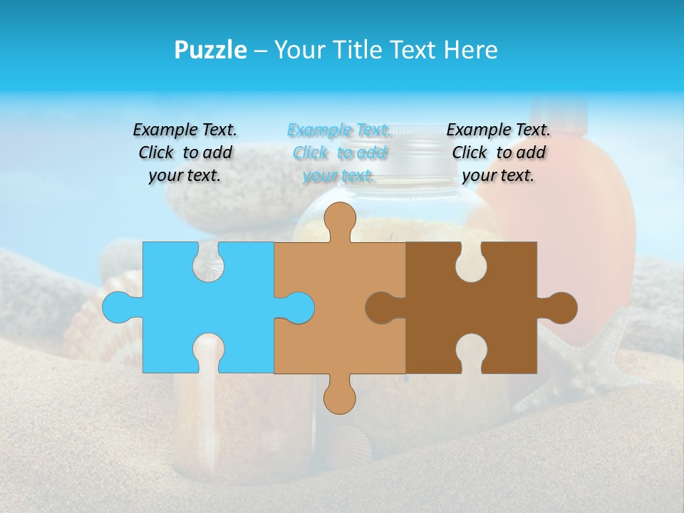 Moisturizer Sand Bottle PowerPoint Template