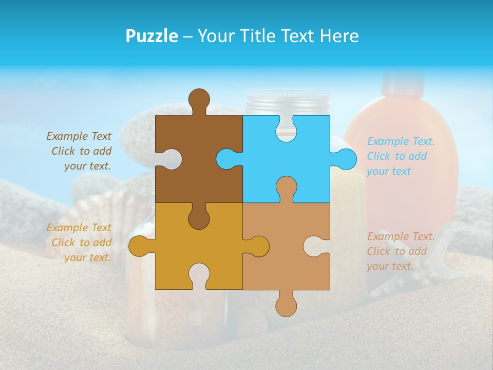 Moisturizer Sand Bottle PowerPoint Template