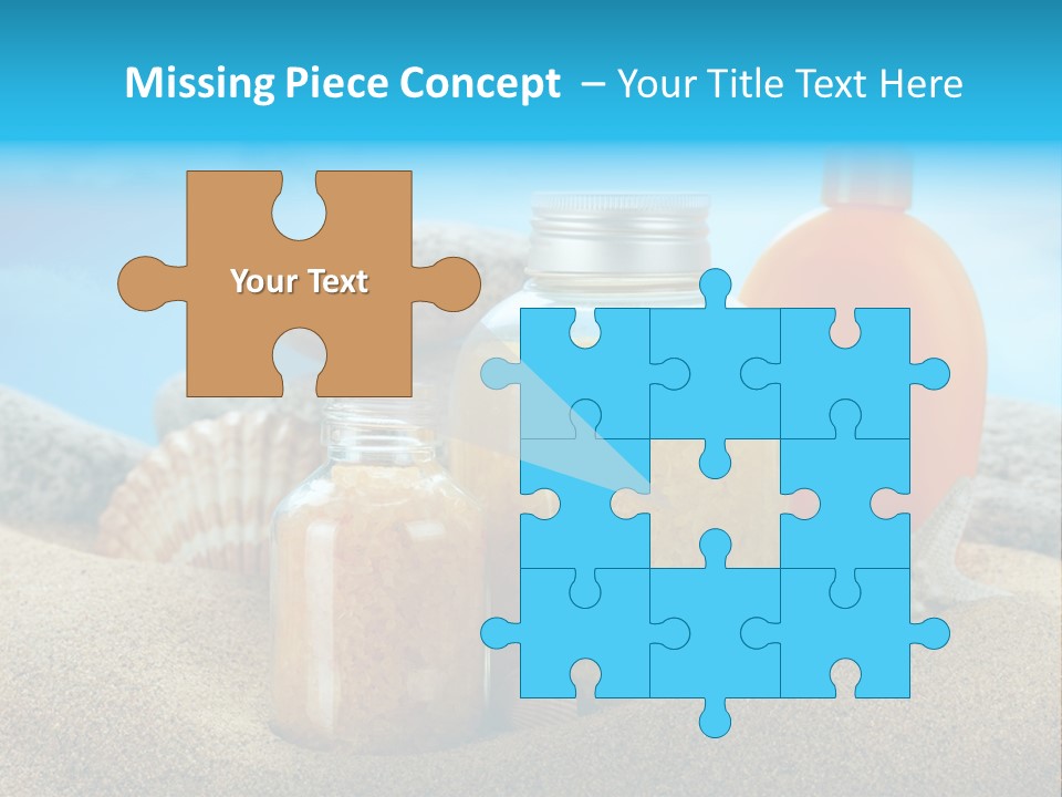 Moisturizer Sand Bottle PowerPoint Template