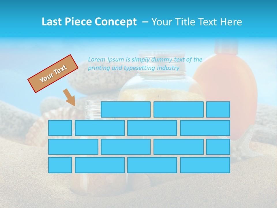 Moisturizer Sand Bottle PowerPoint Template