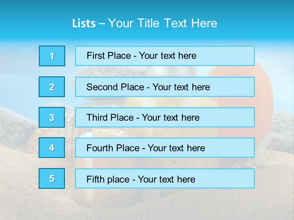 Moisturizer Sand Bottle PowerPoint Template