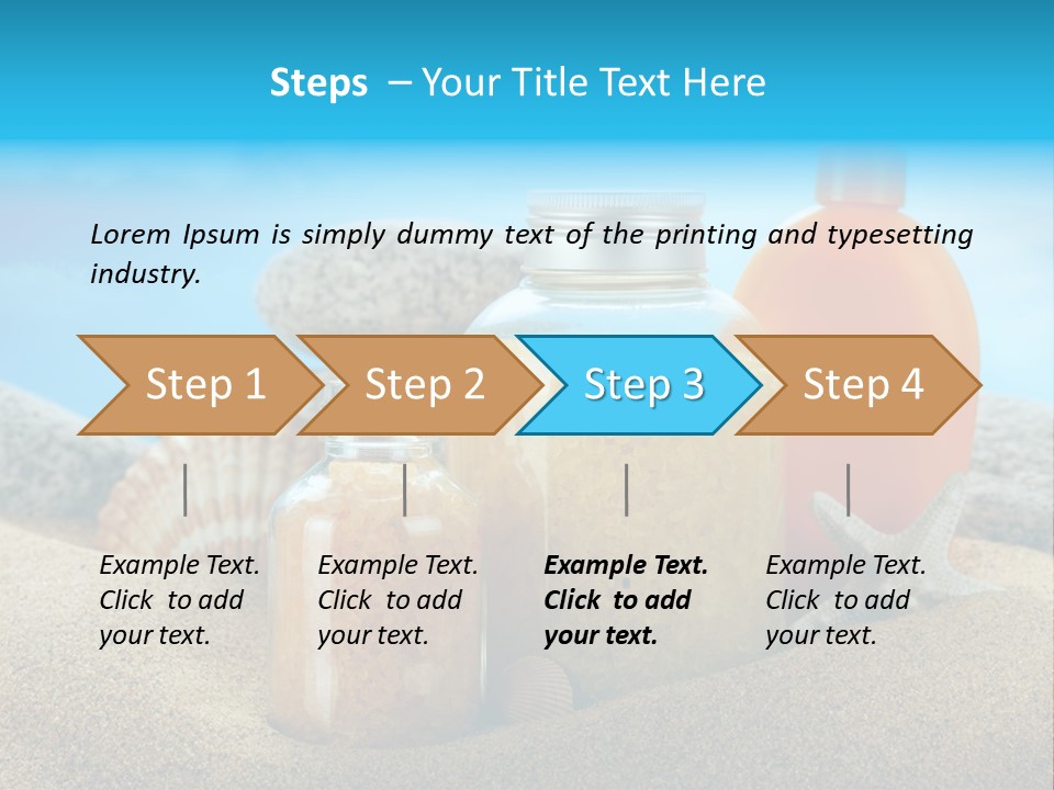 Moisturizer Sand Bottle PowerPoint Template
