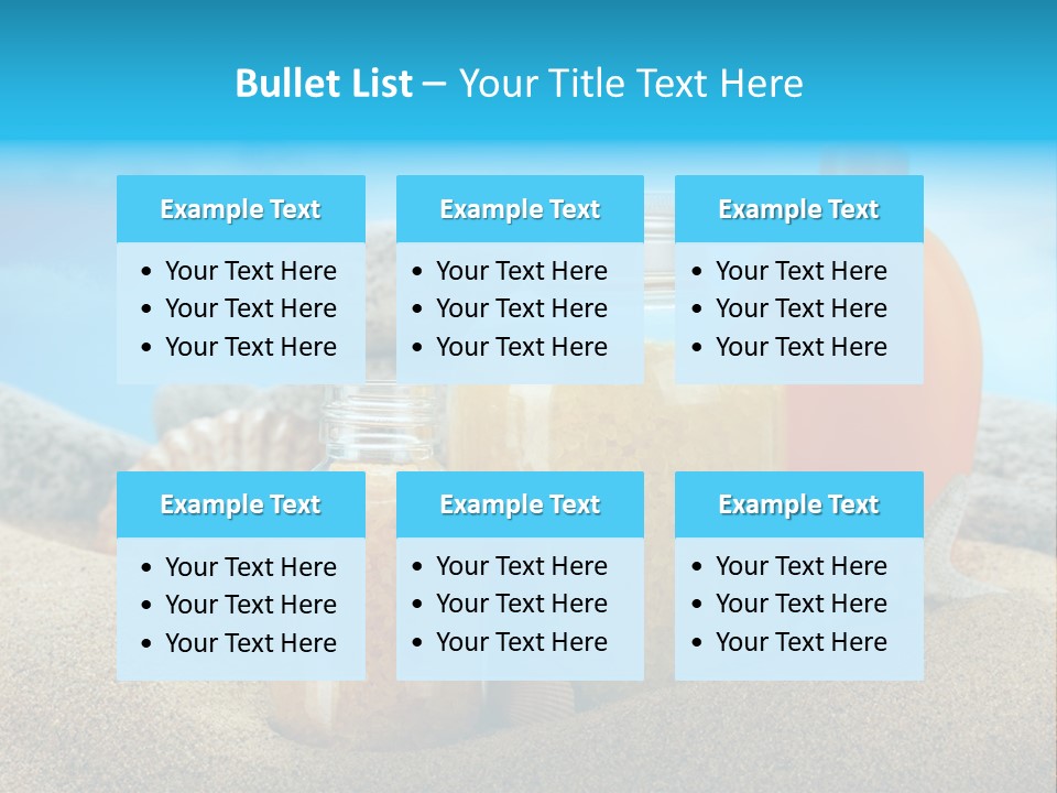 Moisturizer Sand Bottle PowerPoint Template