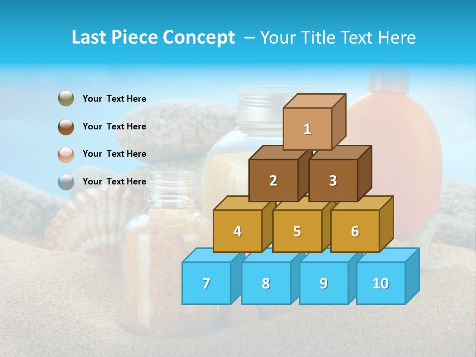 Moisturizer Sand Bottle PowerPoint Template