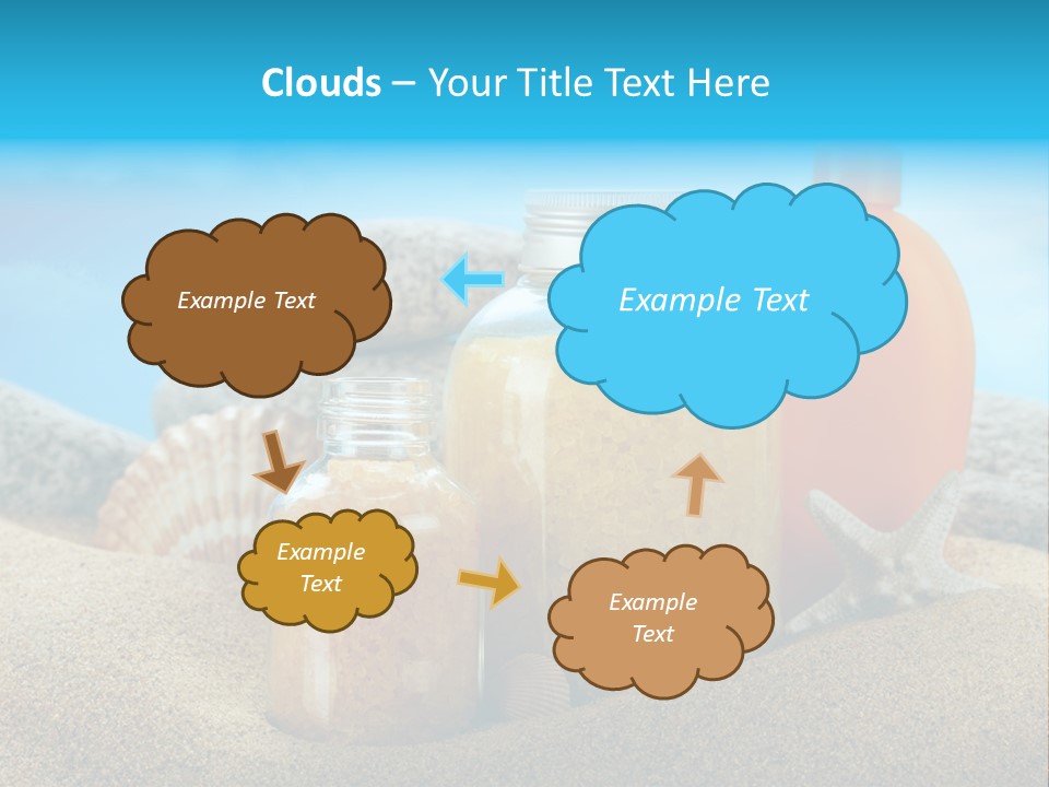 Moisturizer Sand Bottle PowerPoint Template