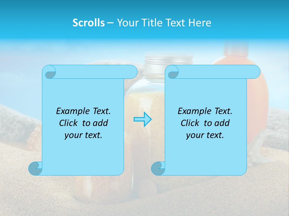 Moisturizer Sand Bottle PowerPoint Template
