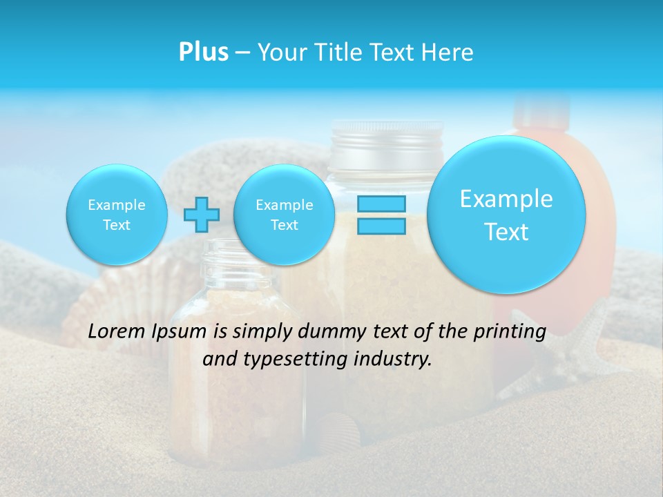 Moisturizer Sand Bottle PowerPoint Template