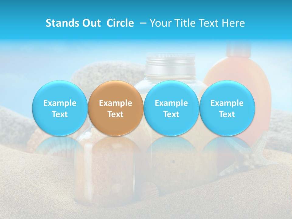 Moisturizer Sand Bottle PowerPoint Template