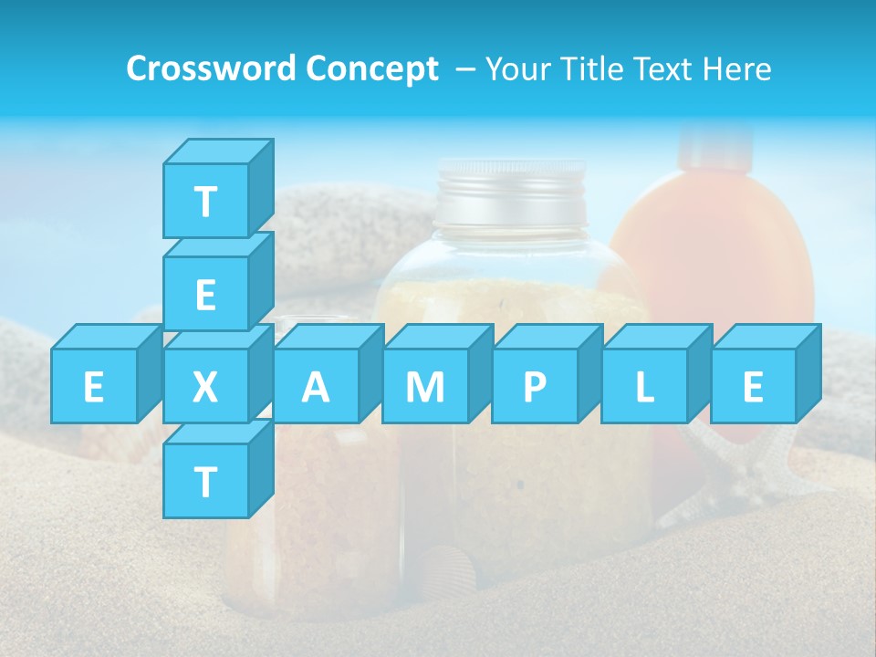 Moisturizer Sand Bottle PowerPoint Template