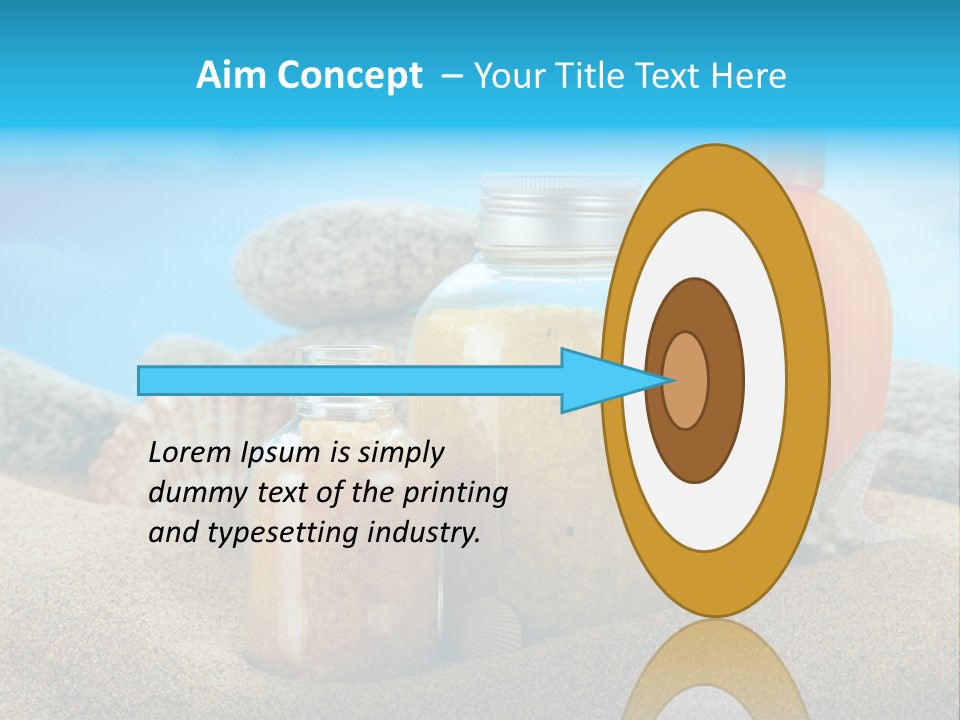 Moisturizer Sand Bottle PowerPoint Template