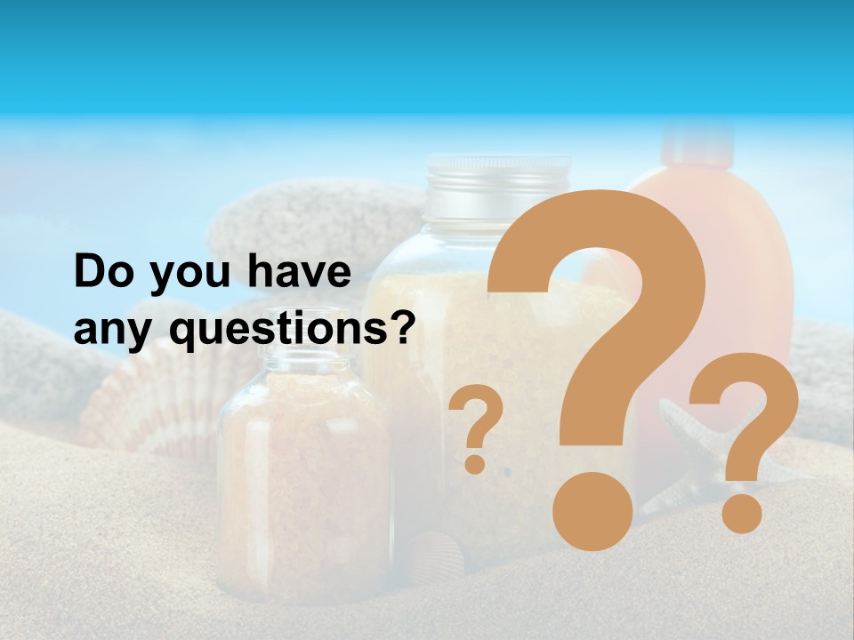 Moisturizer Sand Bottle PowerPoint Template