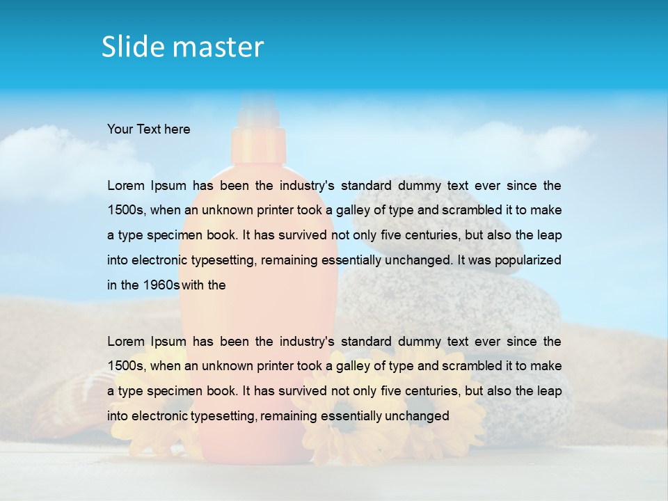 Flowers Blank Moisturizer PowerPoint Template