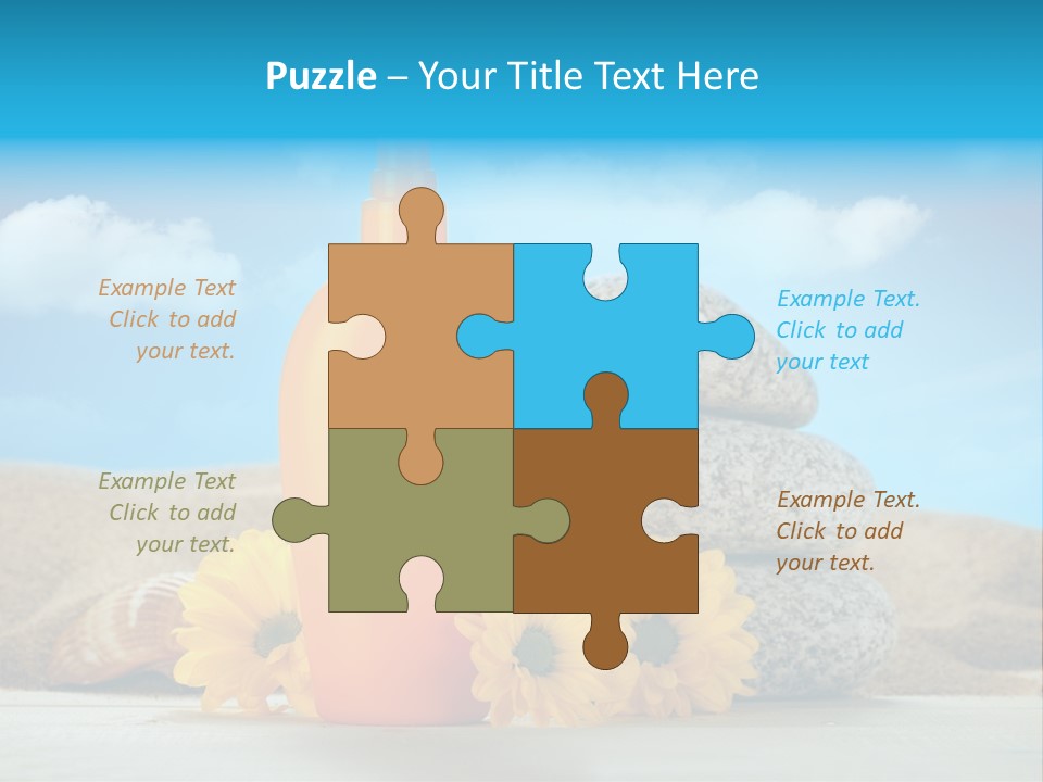 Flowers Blank Moisturizer PowerPoint Template