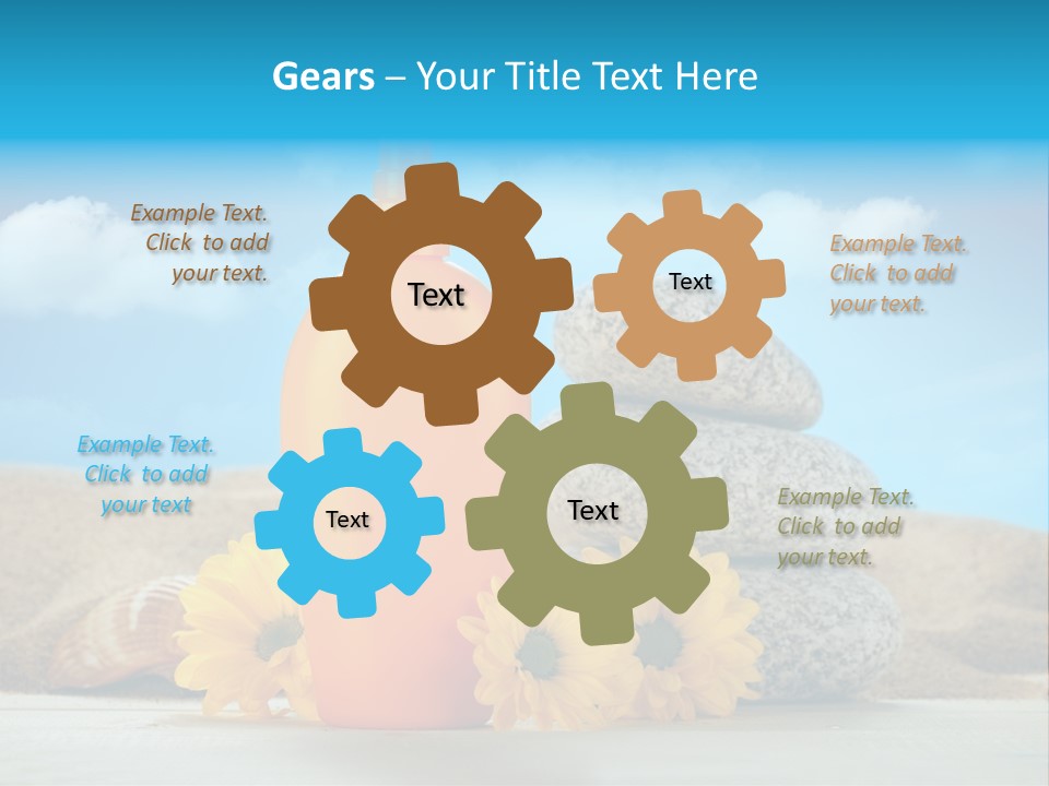 Flowers Blank Moisturizer PowerPoint Template