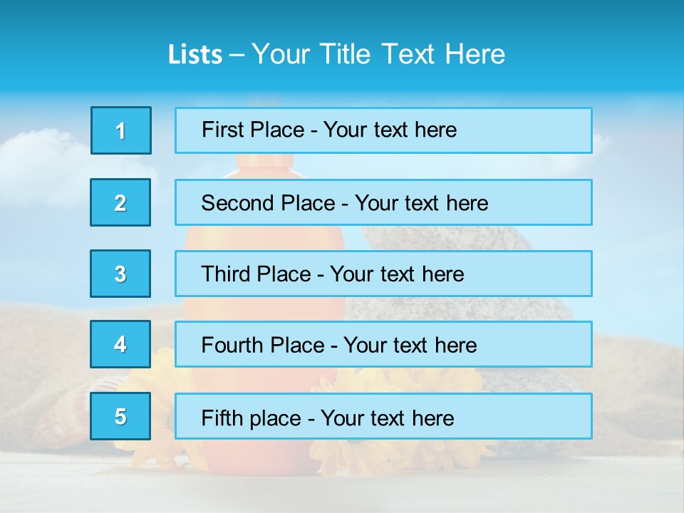 Flowers Blank Moisturizer PowerPoint Template