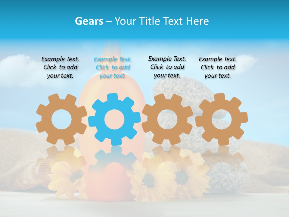Flowers Blank Moisturizer PowerPoint Template