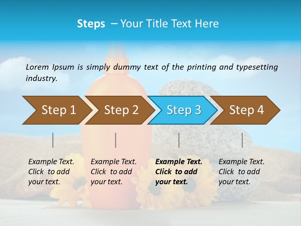 Flowers Blank Moisturizer PowerPoint Template