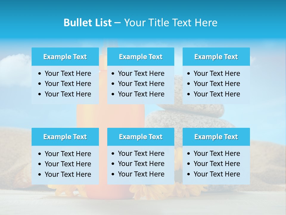 Flowers Blank Moisturizer PowerPoint Template