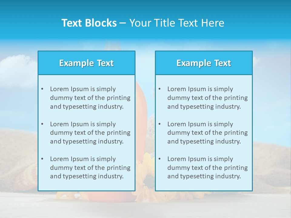 Flowers Blank Moisturizer PowerPoint Template