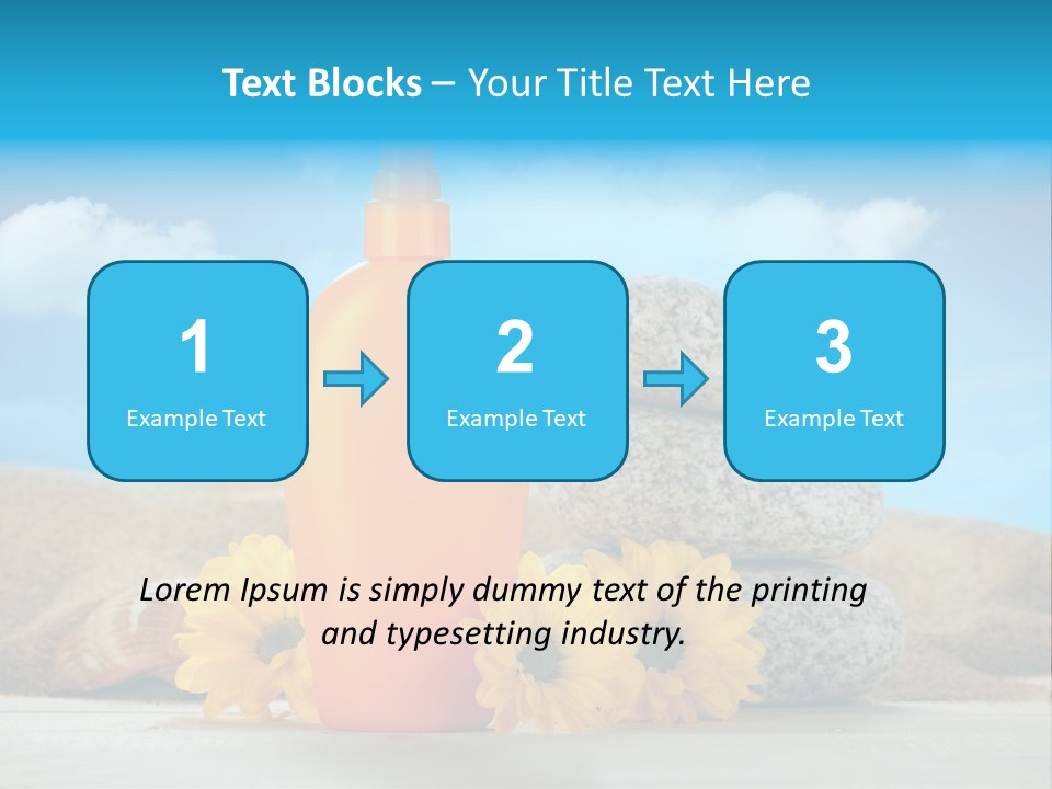 Flowers Blank Moisturizer PowerPoint Template