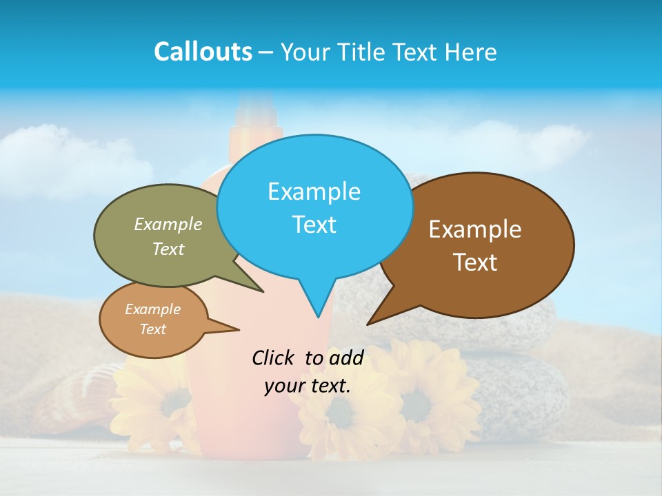 Flowers Blank Moisturizer PowerPoint Template