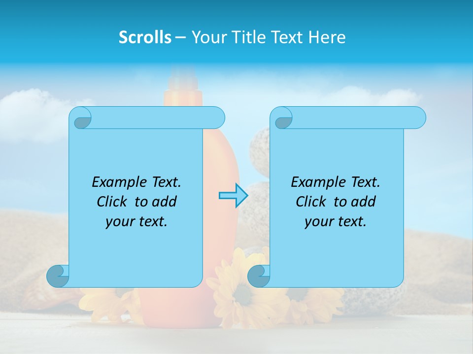 Flowers Blank Moisturizer PowerPoint Template