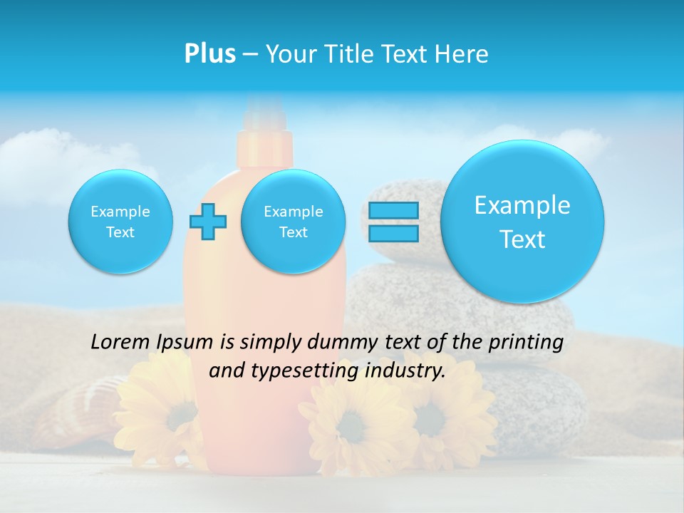 Flowers Blank Moisturizer PowerPoint Template