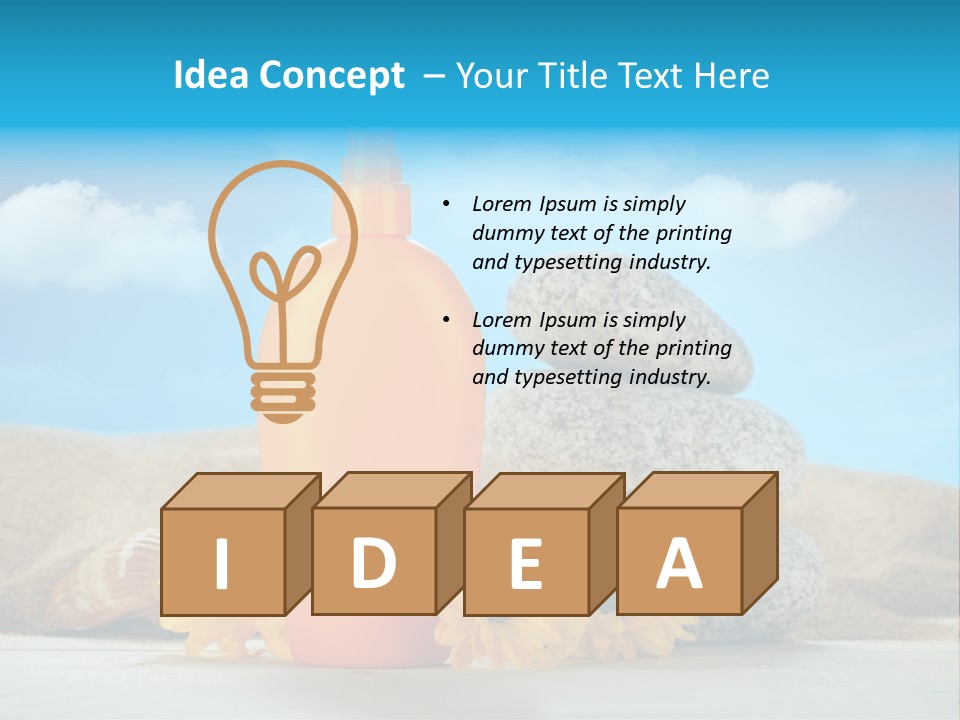 Flowers Blank Moisturizer PowerPoint Template