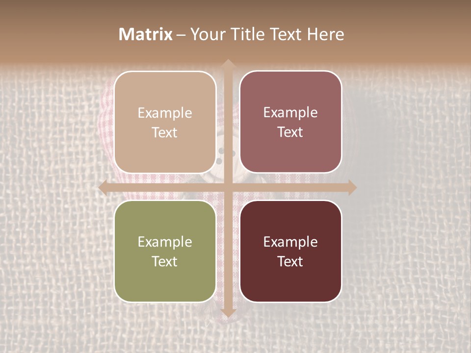 Textile Decoration Brown PowerPoint Template