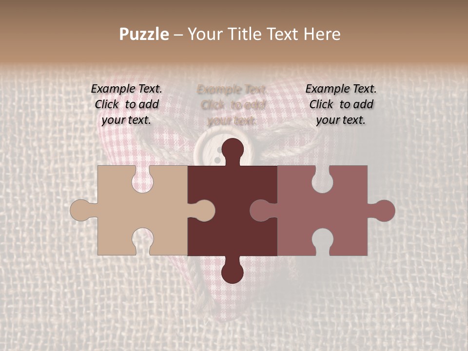 Textile Decoration Brown PowerPoint Template