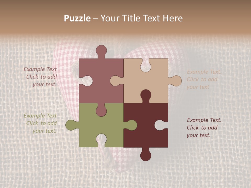 Textile Decoration Brown PowerPoint Template