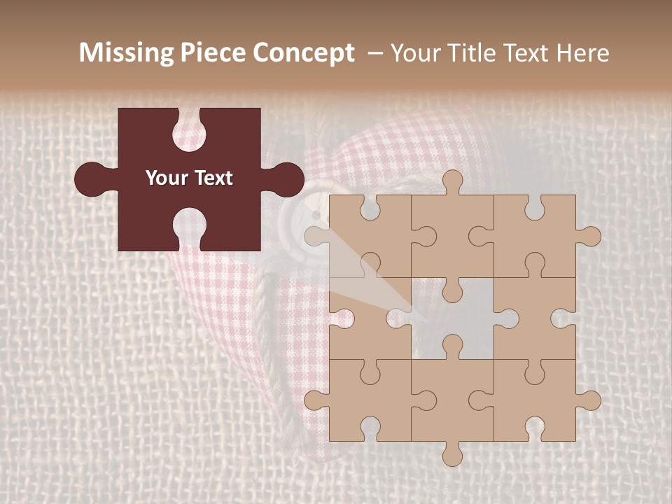 Textile Decoration Brown PowerPoint Template