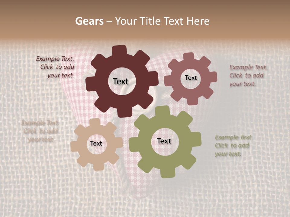 Textile Decoration Brown PowerPoint Template