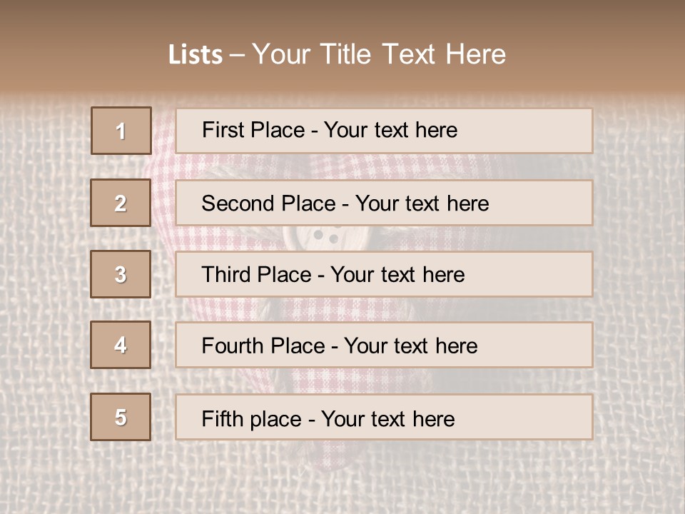 Textile Decoration Brown PowerPoint Template