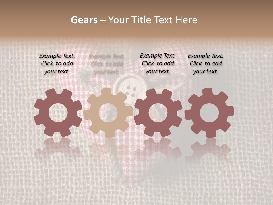 Textile Decoration Brown PowerPoint Template