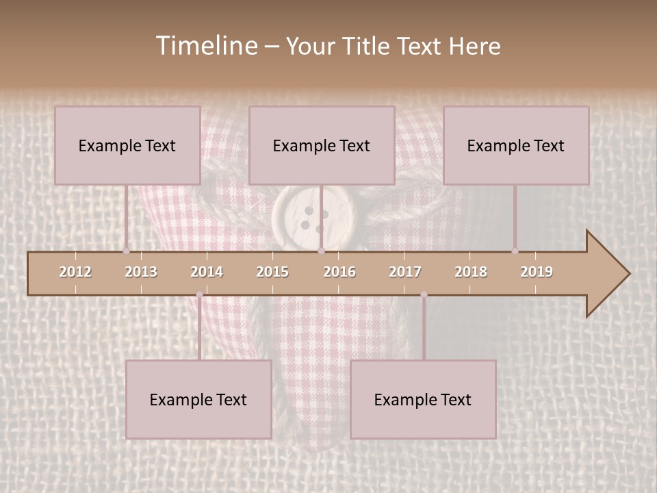 Textile Decoration Brown PowerPoint Template